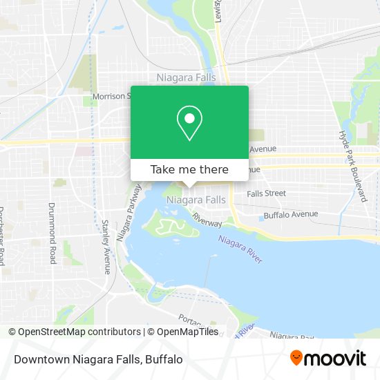 Mapa de Downtown Niagara Falls