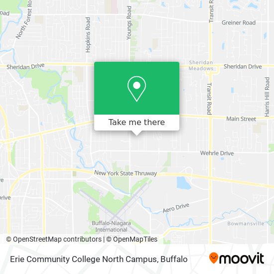 Mapa de Erie Community College North Campus
