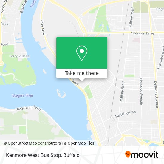 Kenmore West Bus Stop map