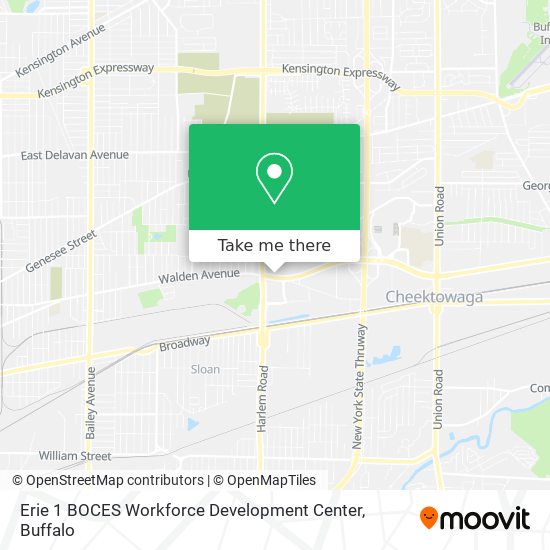 Erie 1 BOCES Workforce Development Center map