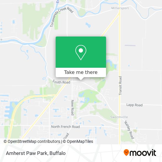 Mapa de Amherst Paw Park