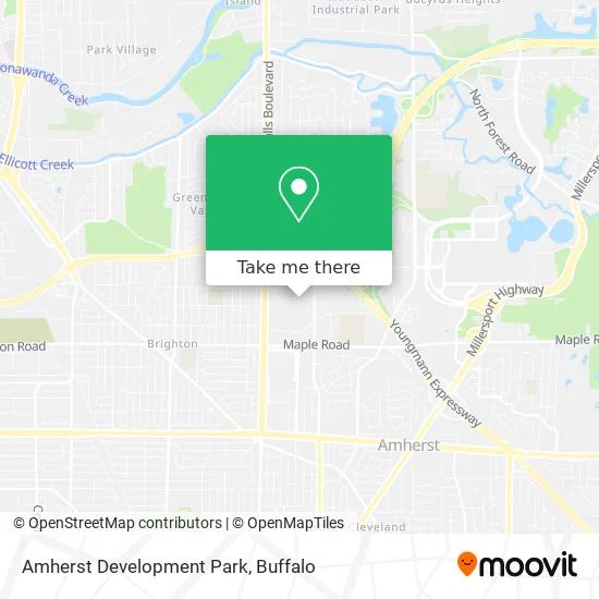 Amherst Development Park map