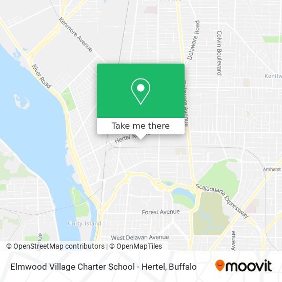 Elmwood Village Charter School - Hertel map