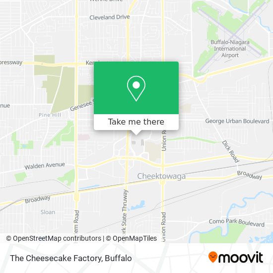 The Cheesecake Factory map