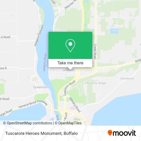 Tuscarora Heroes Monument map