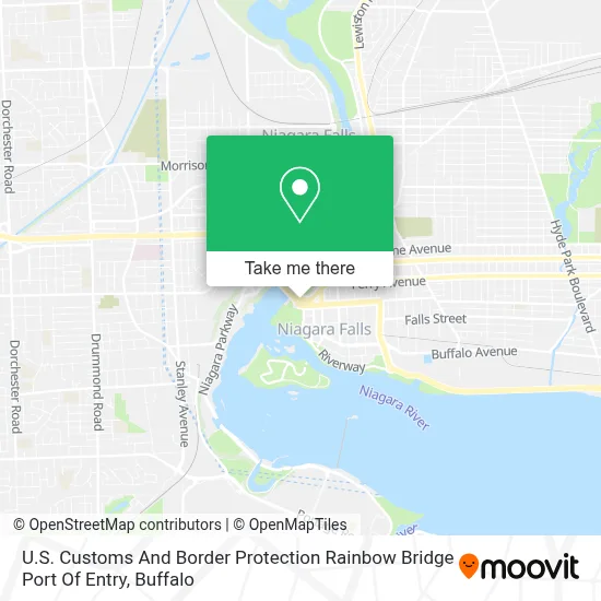U.S. Customs And Border Protection Rainbow Bridge Port Of Entry map