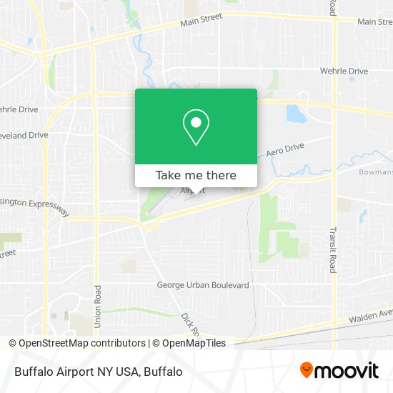 Mapa de Buffalo Airport NY USA