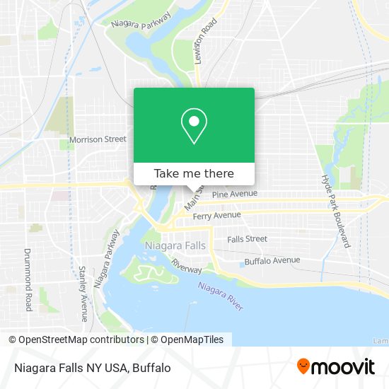 Niagara Falls NY USA map