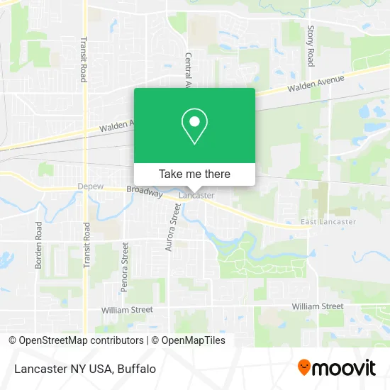 Lancaster NY USA map