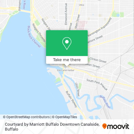 Courtyard by Marriott Buffalo Downtown Canalside map