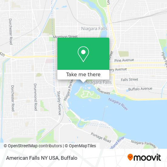 Mapa de American Falls NY USA