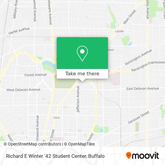 Richard E Winter '42 Student Center map