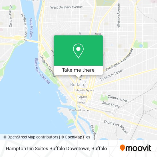 Hampton Inn Suites Buffalo Downtown map