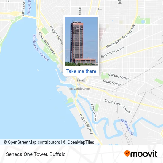 Seneca One Tower map