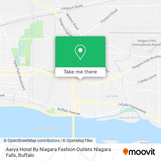 Aarya Hotel By Niagara Fashion Outlets Niagara Falls map