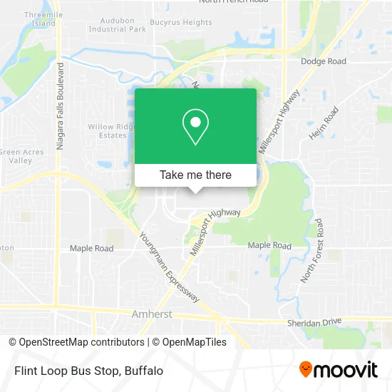 Flint Loop Bus Stop map