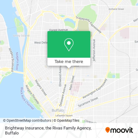 Brightway Insurance, the Rivas Family Agency map