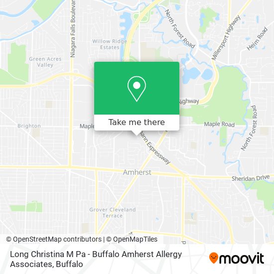 Mapa de Long Christina M Pa - Buffalo Amherst Allergy Associates