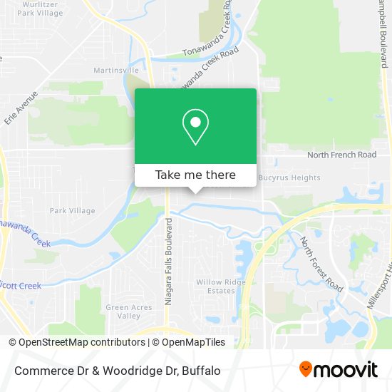 Commerce Dr & Woodridge Dr map
