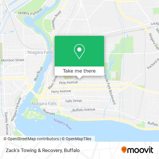 Mapa de Zack's Towing & Recovery