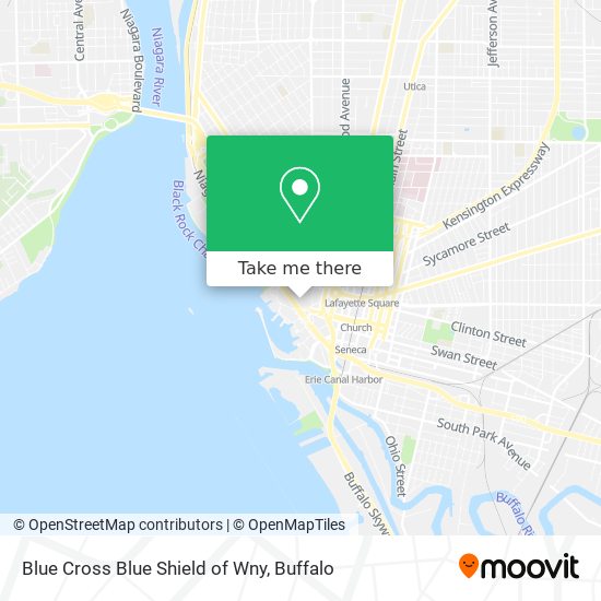 Blue Cross Blue Shield of Wny map