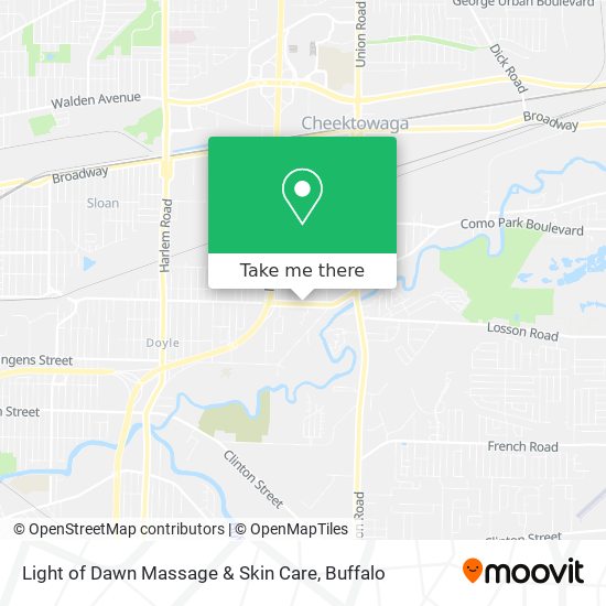 Light of Dawn Massage & Skin Care map