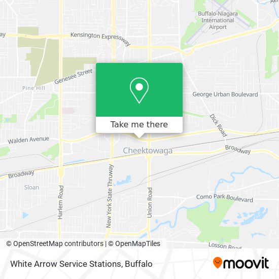 White Arrow Service Stations map
