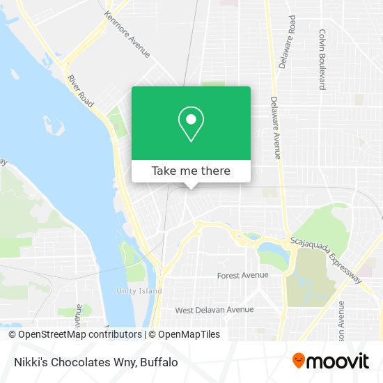 Nikki's Chocolates Wny map