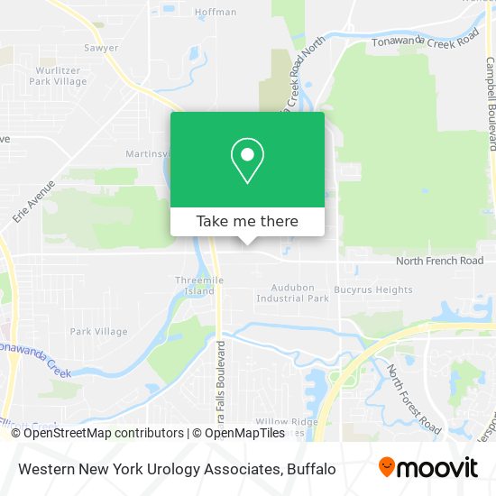 Western New York Urology Associates map