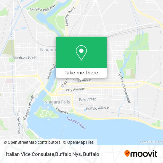 Italian Vice Consulate,Buffalo,Nys map