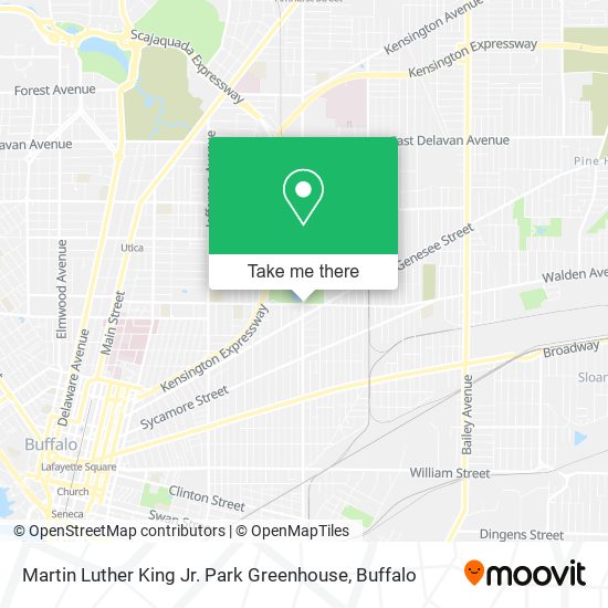 Martin Luther King Jr. Park Greenhouse map