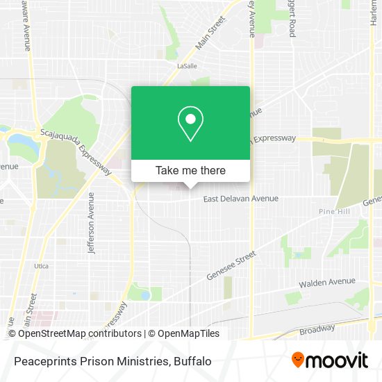 Peaceprints Prison Ministries map