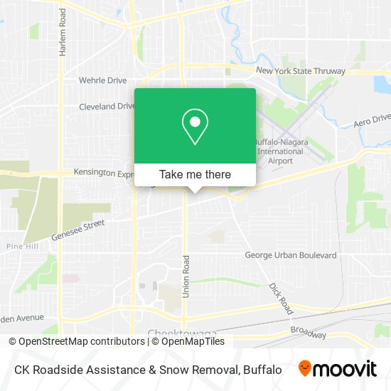 CK Roadside Assistance & Snow Removal map