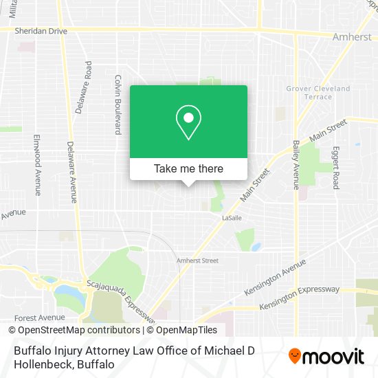 Mapa de Buffalo Injury Attorney Law Office of Michael D Hollenbeck