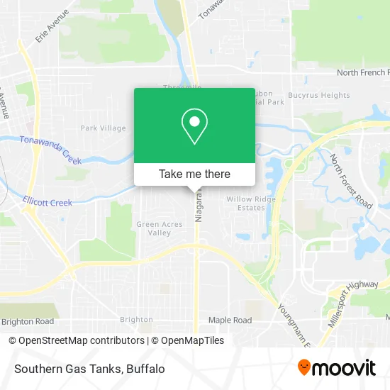 Southern Gas Tanks map