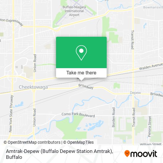 Mapa de Amtrak-Depew (Buffalo Depew Station Amtrak)