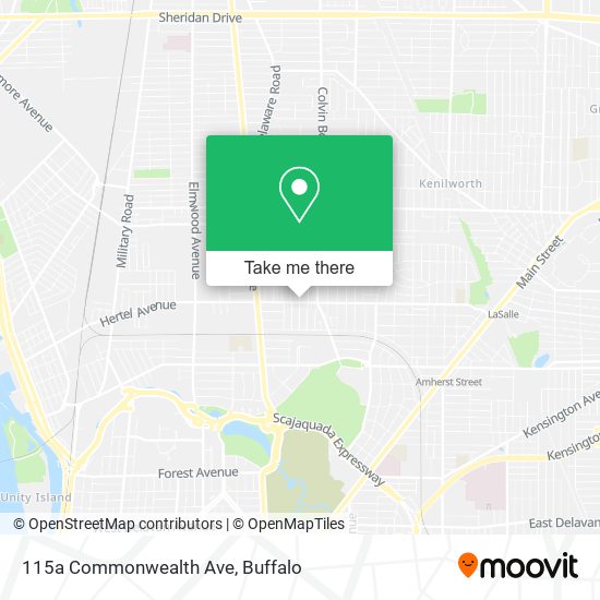 Mapa de 115a Commonwealth Ave