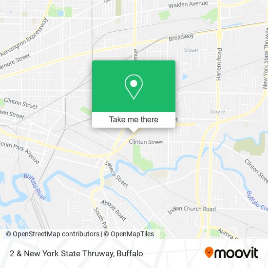 Mapa de 2 & New York State Thruway