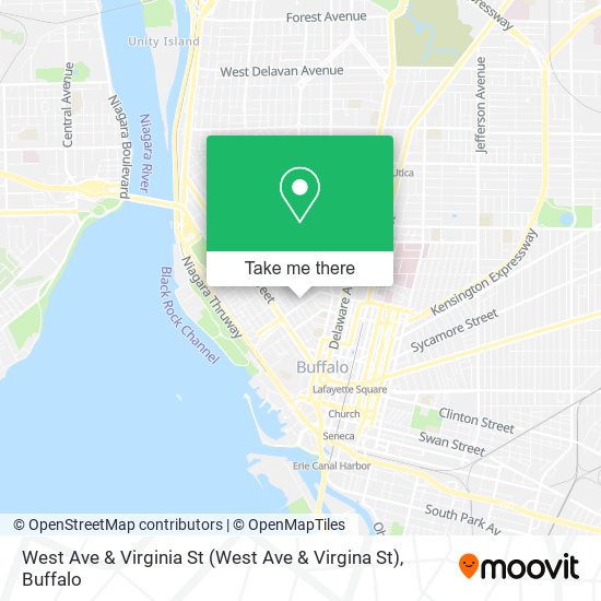 West Ave & Virginia St map