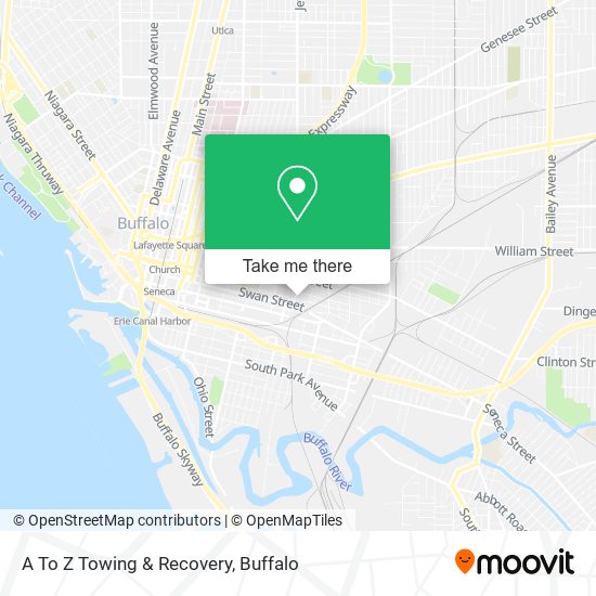 A To Z Towing & Recovery map