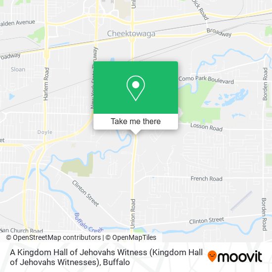 A Kingdom Hall of Jehovahs Witness (Kingdom Hall of Jehovahs Witnesses) map