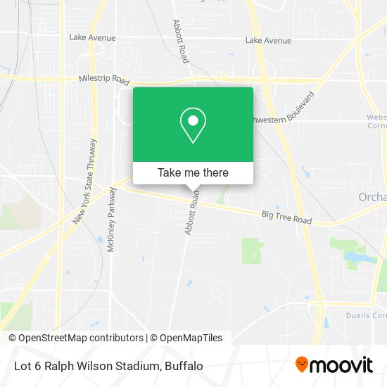 Lot 6 Ralph Wilson Stadium map