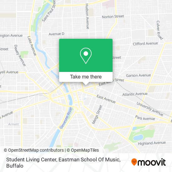 Student Living Center, Eastman School Of Music map