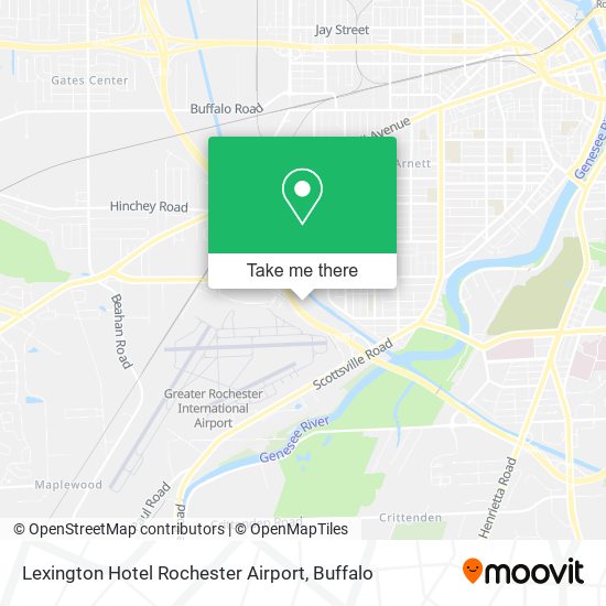 Lexington Hotel Rochester Airport map