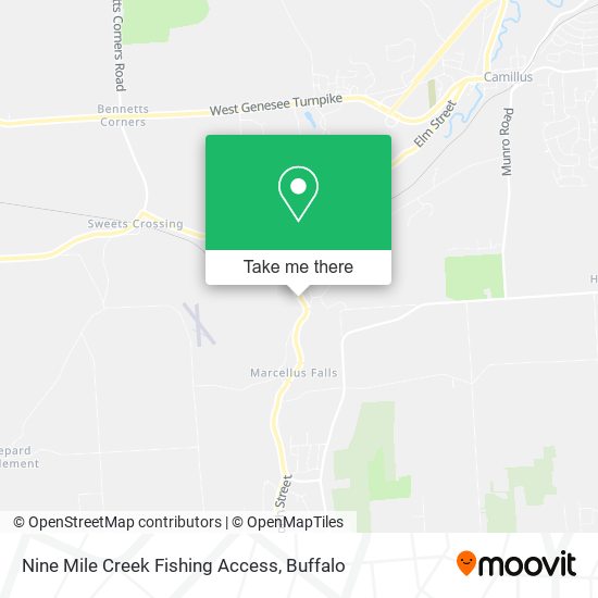 Nine Mile Creek Fishing Access map