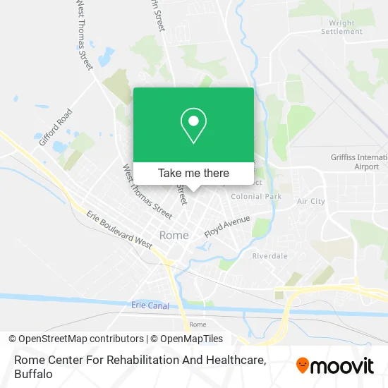 Rome Center For Rehabilitation And Healthcare map