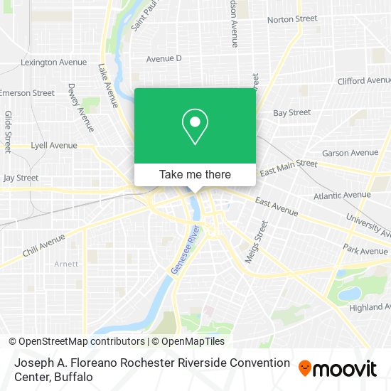 Mapa de Joseph A. Floreano Rochester Riverside Convention Center