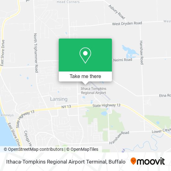 Ithaca-Tompkins Regional Airport Terminal map