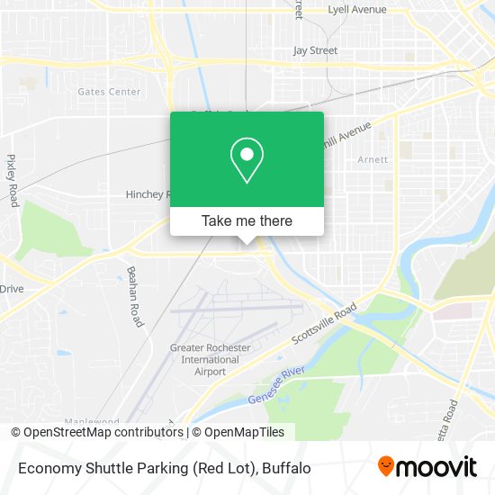 Mapa de Economy Shuttle Parking (Red Lot)