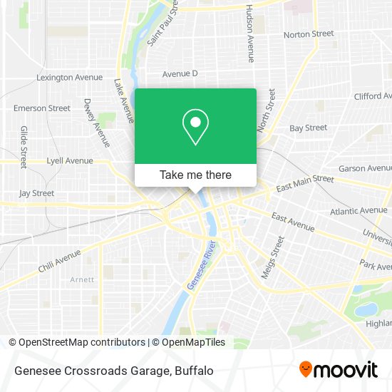 Genesee Crossroads Garage map